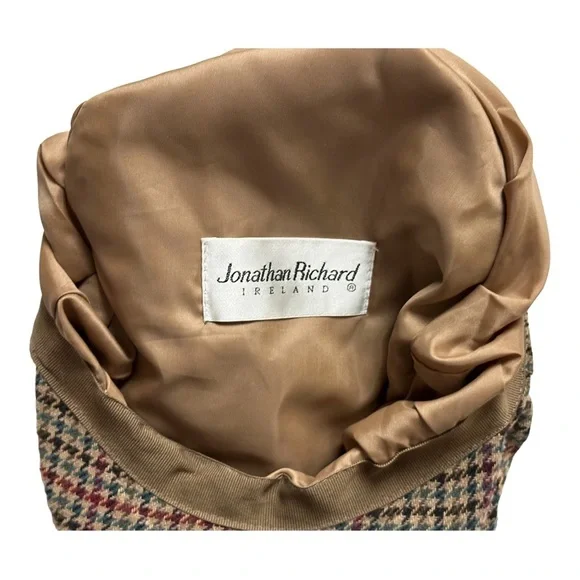 𝅺Jonathan Richard Ireland Tweed Wool-Blend Newsboy Cap Size Small - Picture 8 of 11